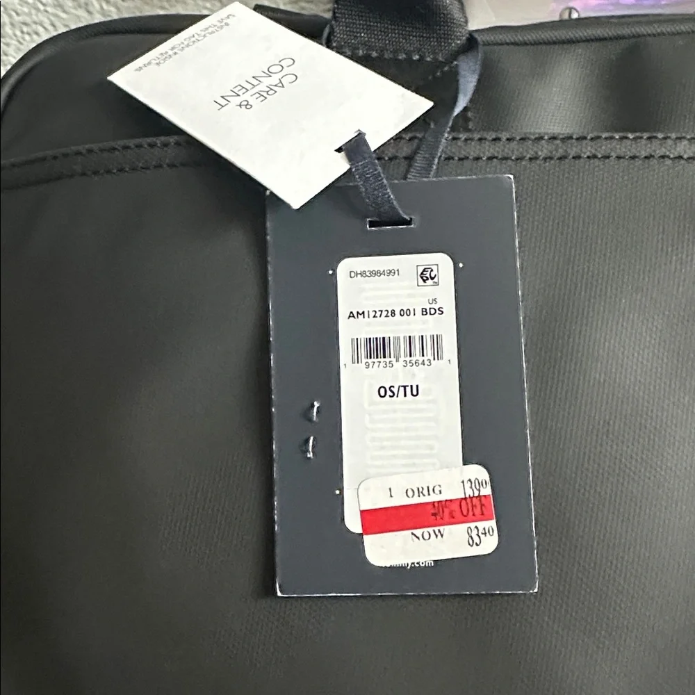 Tommy Hilfiger Black Laptop Bag NWT